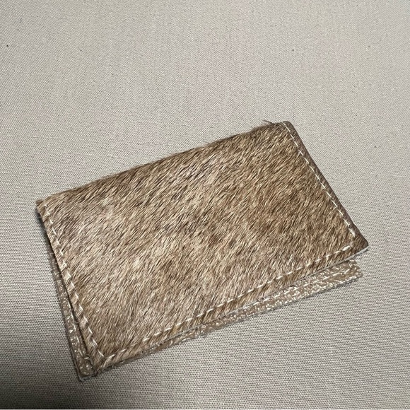 Maya Moon Handmade Recycled Leather Clutch Wallet Wristlet + Card Holder - Picture 9 of 15